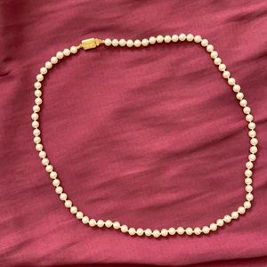 Monet 24” Champaign faux pearl necklace